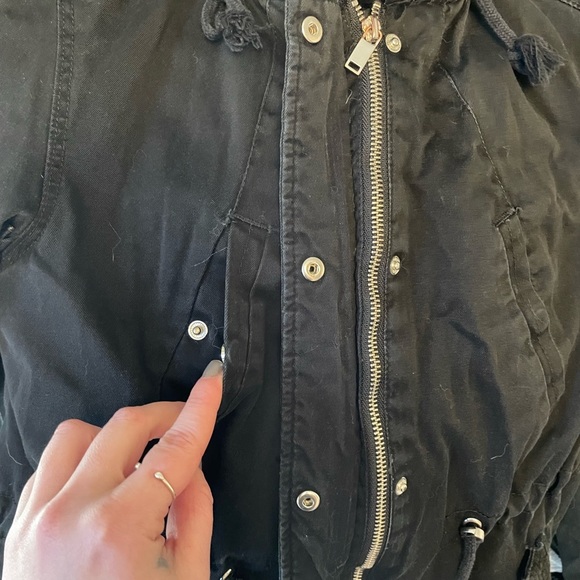 H&M Divided | Black Padded Parka Jacket with Hood | Size 8 - Picture 8 of 12